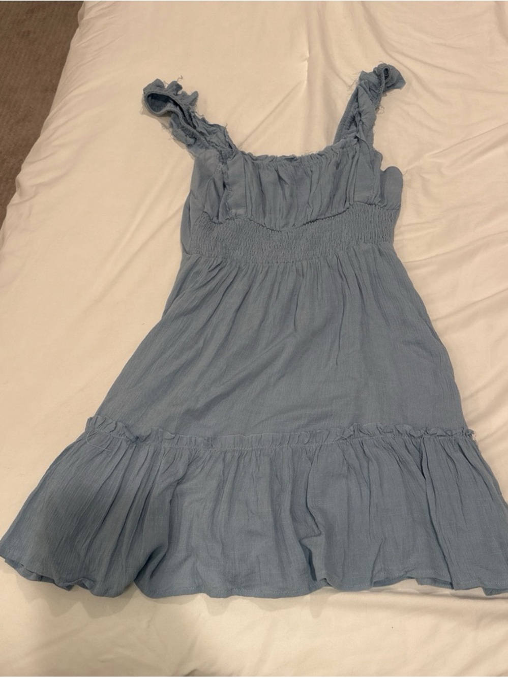 Papermoon Pale Blue Ruffled Sundress Top